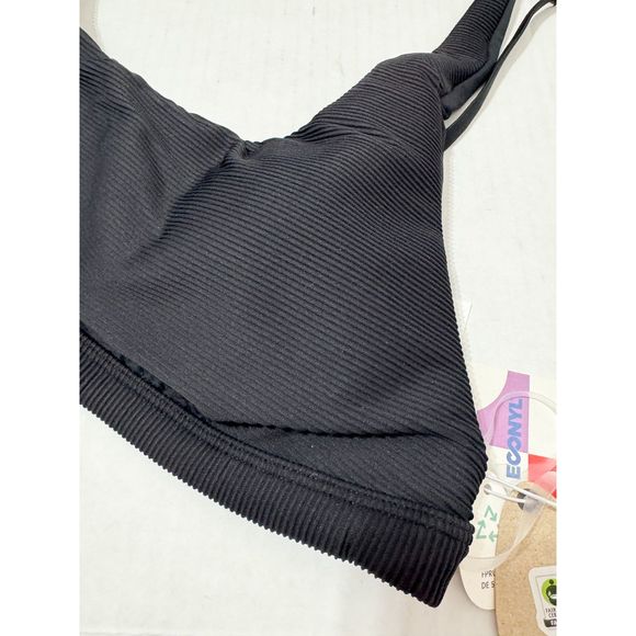 prAna NWT Sz XL Black Shoreline Ottoman Ribbed Bikini Swim Top - Picture 7 of 9